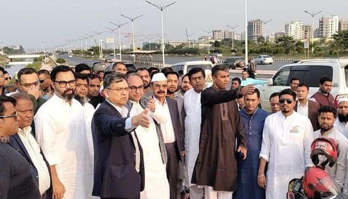 তারেক রহমানের সংবর্ধনা অনুষ্ঠানের ভেন্যু পরিদর্শন করলেন বিএনপি নেতারা