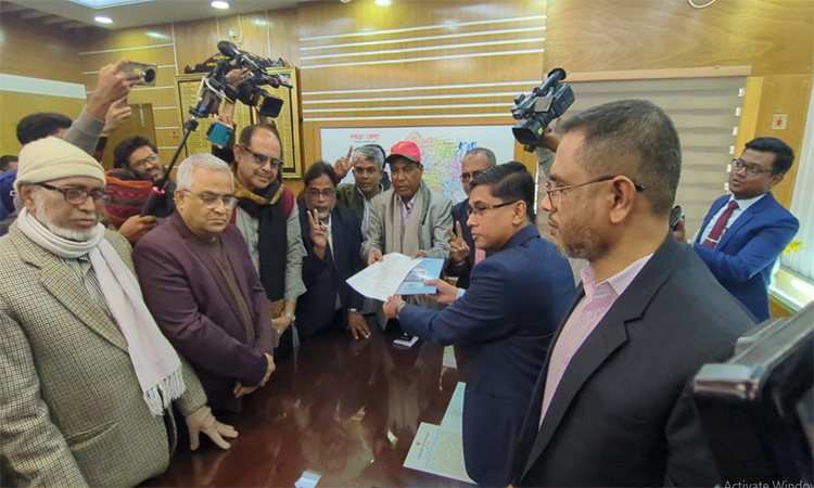 বগুড়ায় তারেক রহমানের পক্ষে মনোনয়নপত্র উত্তোলন