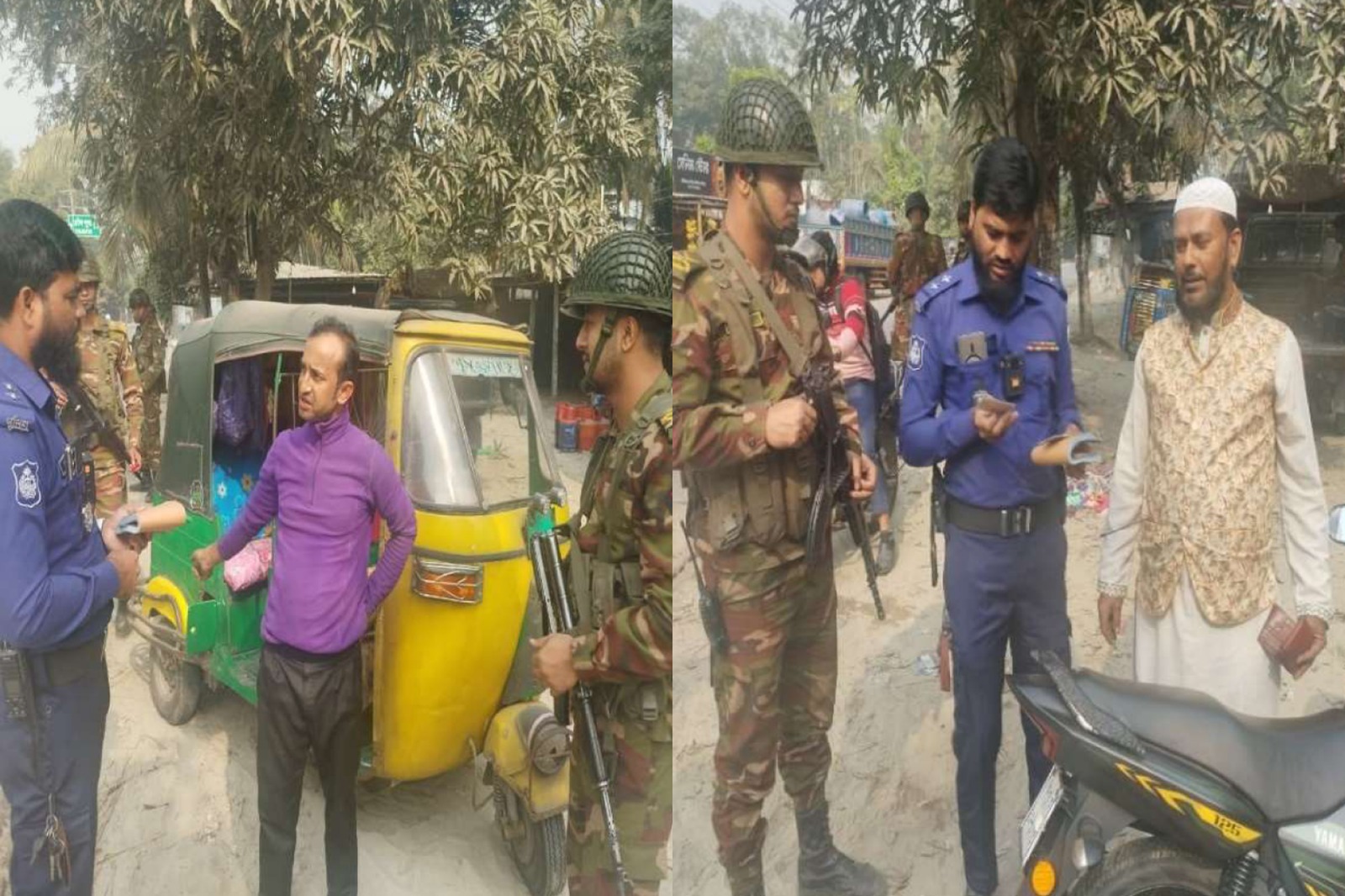 চাঁদপুরে শতাধিক যানবাহনে যৌথবাহিনীর অভিযান, জরিমানা আদায় 