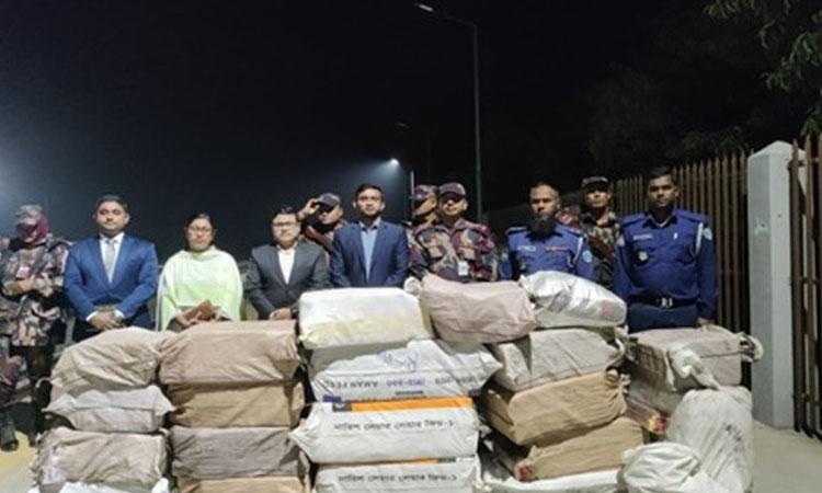 কুমিল্লা সীমান্তে অবৈধ ভারতীয় পণ্য ও মাদক জব্দ