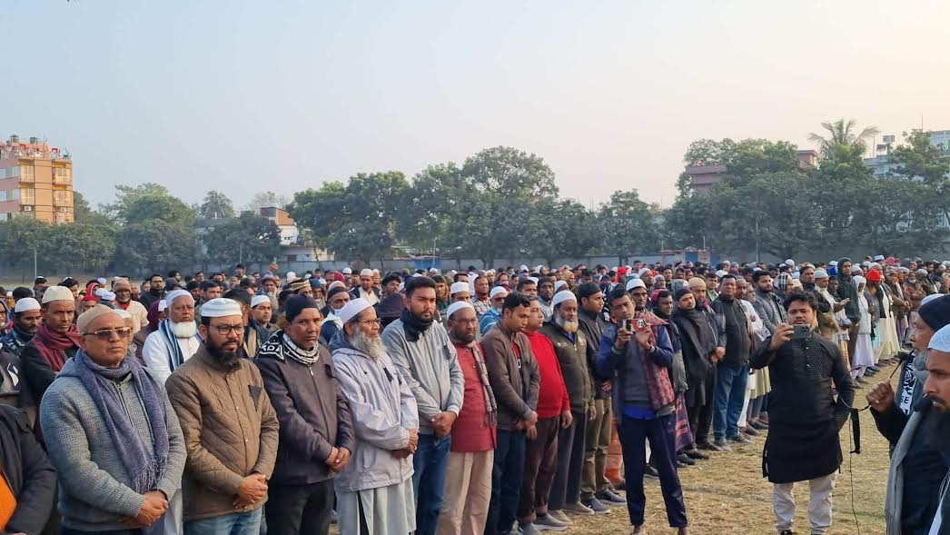 নওগাঁয় খালেদা জিয়ার গায়েবানা জানাজা 