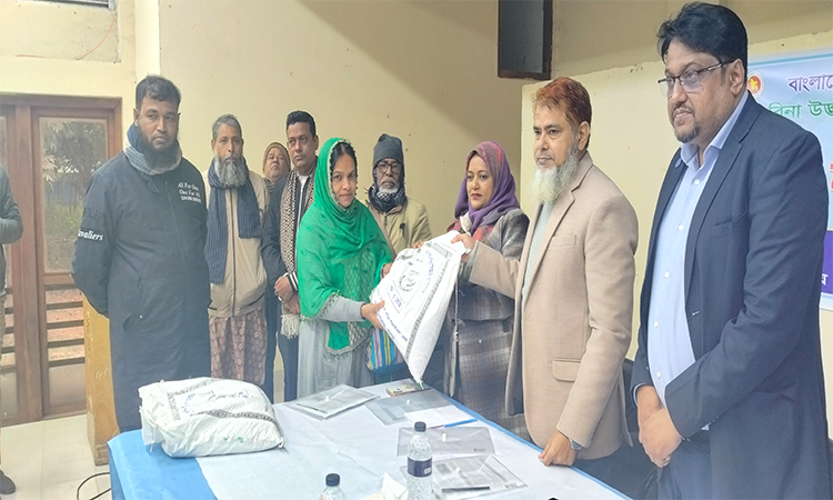 ঠাকুরগাঁওয়ে বিনামূল্যে বিনাধান-২৪ বীজ বিতরণ ও প্রশিক্ষণ