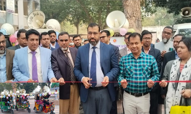 মেহেরপুরে গণভোটের প্রচারণায় ‘ভোটের রিকশা’ কার্যক্রমের উদ্বোধন