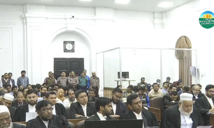 চানখারপুলে মানবতাবিরোধী অপরাধের মামলার রায় ঘোষণা চলছে