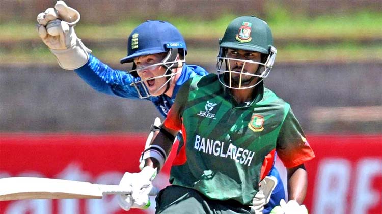 ইংল্যান্ডের কাছে হেরে বিশ্বকাপ থেকে বিদায় বাংলাদেশ যুব দলের