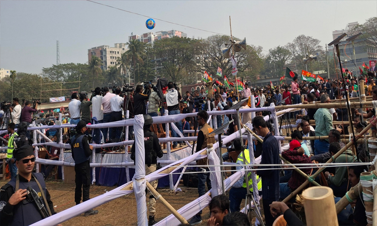 রাজশাহীতে তারেক রহমানের নির্বাচনি জনসভা : নেতাকর্মীদের ঢল, মুখরিত নগরী