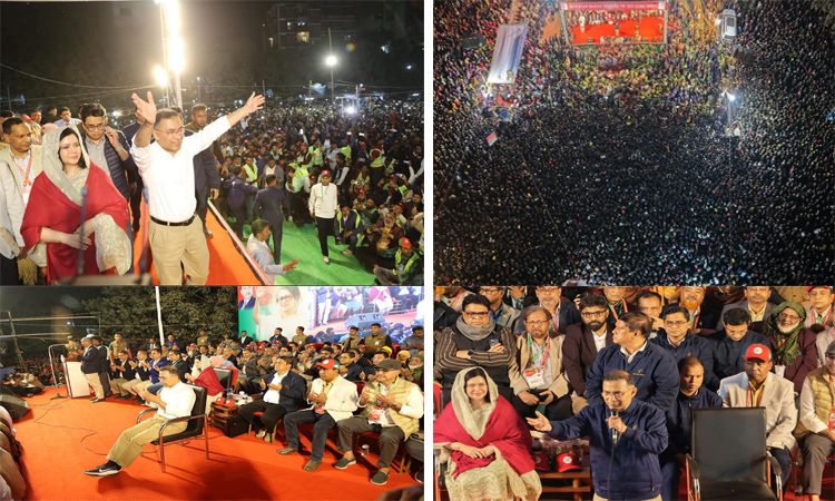 বগুড়ায় আবেগে আপ্লুত তারেক রহমান 