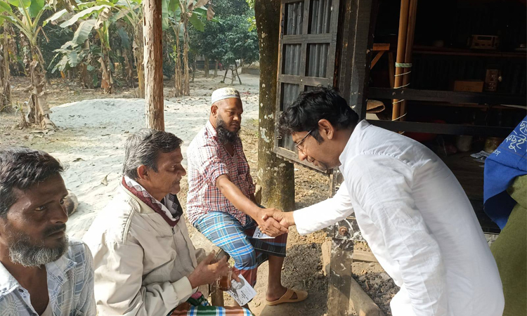 গাজীপুর-৪ আসনে সিপিবি প্রার্থী মানবেন্দ্র দেবের গণসংযোগ