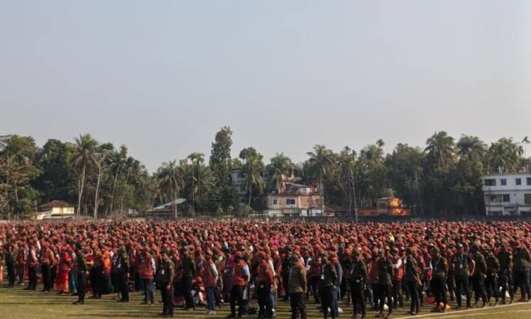 পিরোজপুরে আনসার ও ভিডিপি'র নির্বাচনী প্রস্তুতিমূলক সমাবেশ