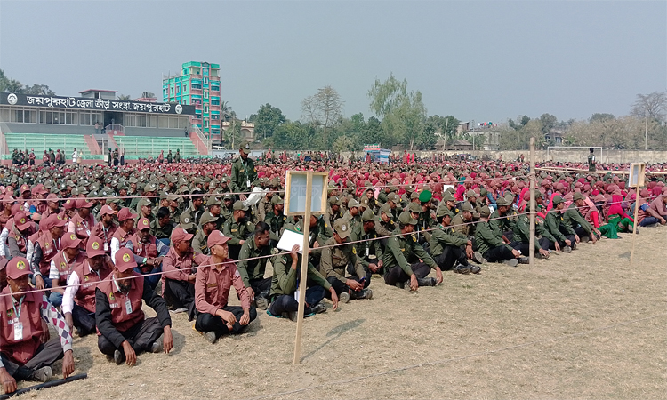 জয়পুরহাটে সাড়ে ৩ হাজার আনসার ও ভিডিপির নির্বাচনী সভা অনুষ্ঠিত