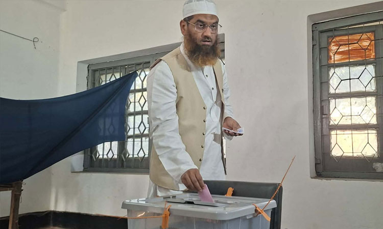 ভোট দিলেন মামুনুল হক