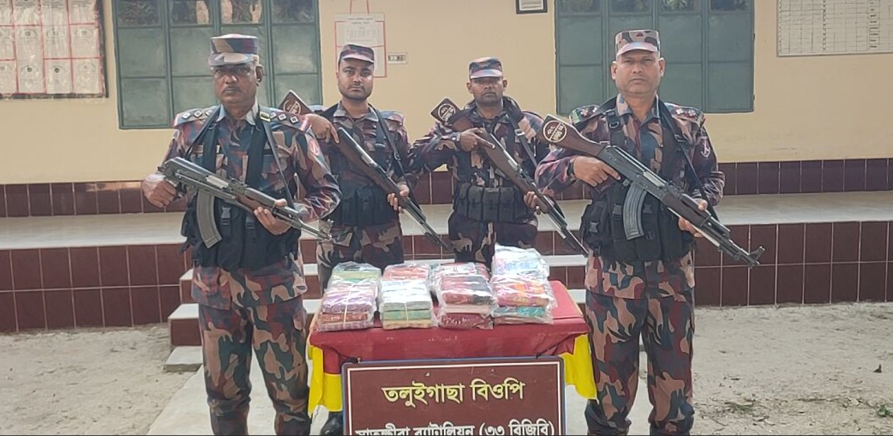 সাতক্ষীরা সীমান্তে ভারতীয় মালামাল জব্দ 