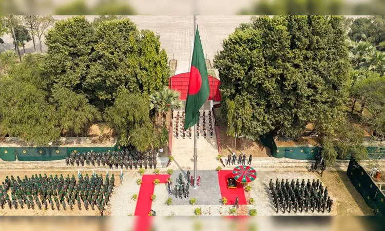 গাজীপুর আনসার একাডেমিতে সর্বোচ্চ পতাকাস্তম্ভ ‘চির উন্নত বিজয় নিশান’ উদ্বোধন