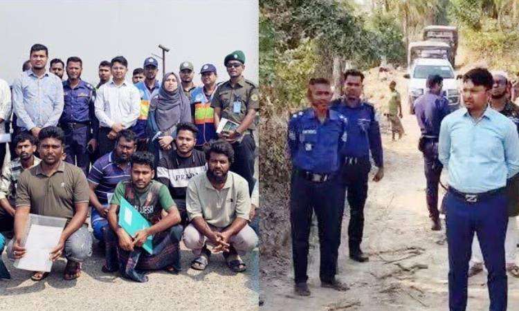 সীতাকুণ্ডে অবৈধ বালু উত্তোলন, আটক ১৩