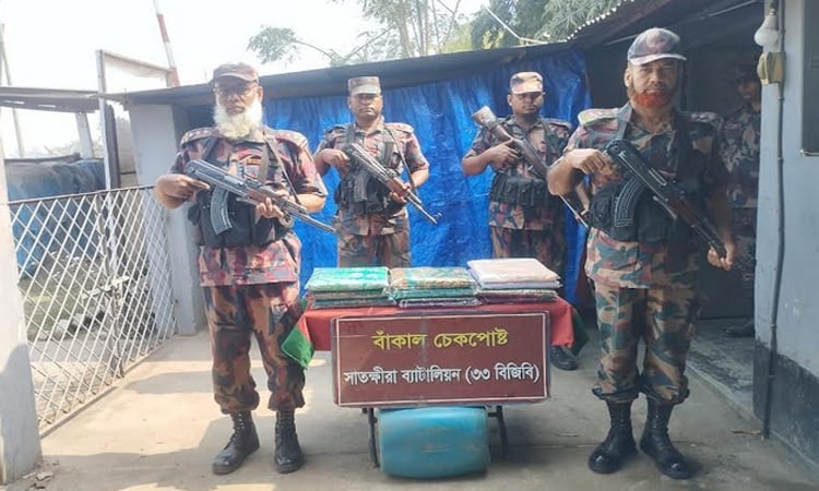 সাতক্ষীরা সীমান্তে ভারতীয় মালামাল জব্দ 