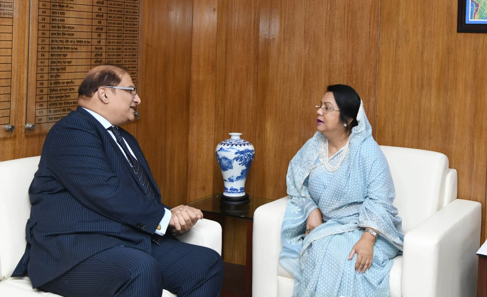 বেসামরিক বিমান পরিবহনমন্ত্রী ও প্রতিমন্ত্রীর সঙ্গে পাকিস্তানের হাইকমিশনারের সাক্ষাৎ