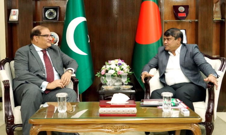 প্রধানমন্ত্রীর প্রতিরক্ষা উপদেষ্টার সঙ্গে পাকিস্তানের হাইকমিশনারের সাক্ষাৎ