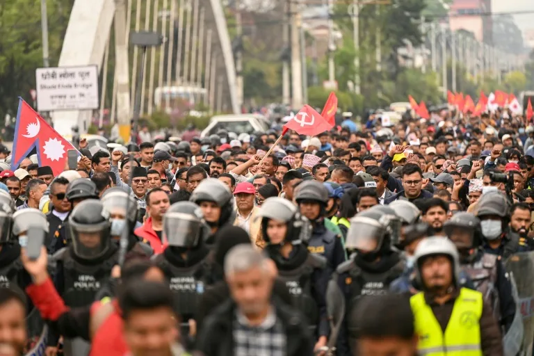 সাবেক প্রধানমন্ত্রী ওলির মুক্তির দাবিতে বিক্ষোভ