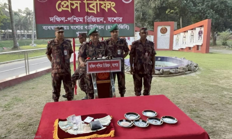 যশোরে বিজিবির অভিযানে ডায়মন্ড ও বিভিন্ন মুদ্রাসহ এক ভারতীয় নাগরিক আটক