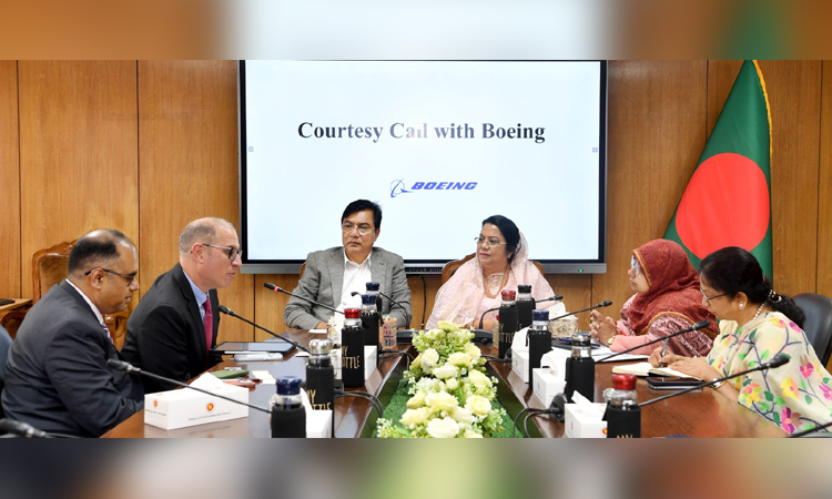 বেসামরিক বিমান পরিবহন ও পর্যটন মন্ত্রীর সঙ্গে বোয়িং ভাইস প্রেসিডেন্টের সাক্ষাৎ