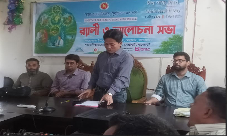 মোল্লাহাটে বিশ্ব স্বাস্থ্য দিবস উপলক্ষে র‌্যালি ও আলোচনা সভা 