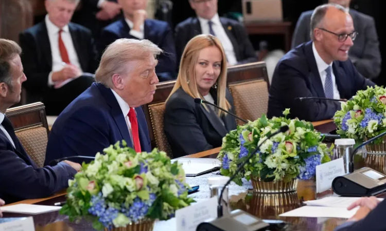 ইউরোপ ও যুক্তরাষ্ট্রকে একসঙ্গে কাজ করার আহ্বান মেলোনির