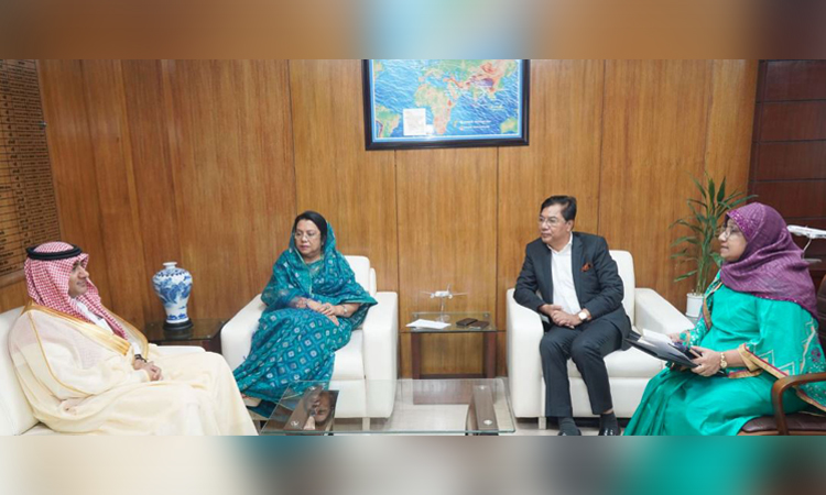 বেসামরিক বিমান পরিবহন ও পর্যটন মন্ত্রী এবং প্রতিমন্ত্রীর সঙ্গে সৌদি রাষ্ট্রদূতের সাক্ষাৎ