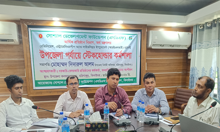 ঝিনাইদহে উপজেলা পর্যায়ে স্টেকহোল্ডার কর্মশালা