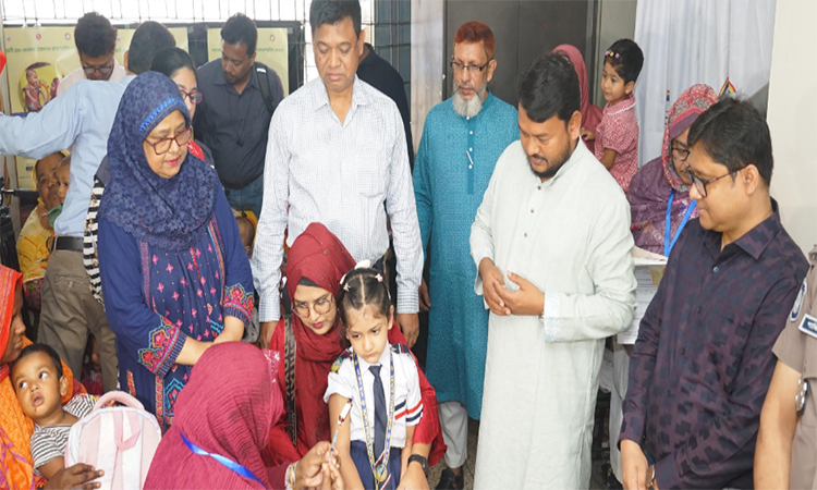 রাজশাহীতে হাম-রুবেলা টিকাদান শুরু