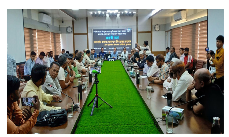 সুনামগঞ্জে বোরো ধান কাটার বিষয়ে জরুরি সভা