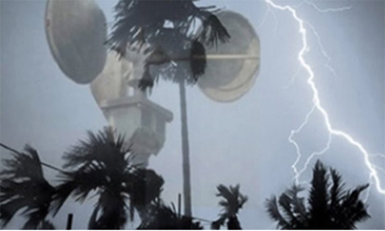 দেশের কোথাও কোথাও বিক্ষিপ্তভাবে শিলাবৃষ্টি হতে পারে