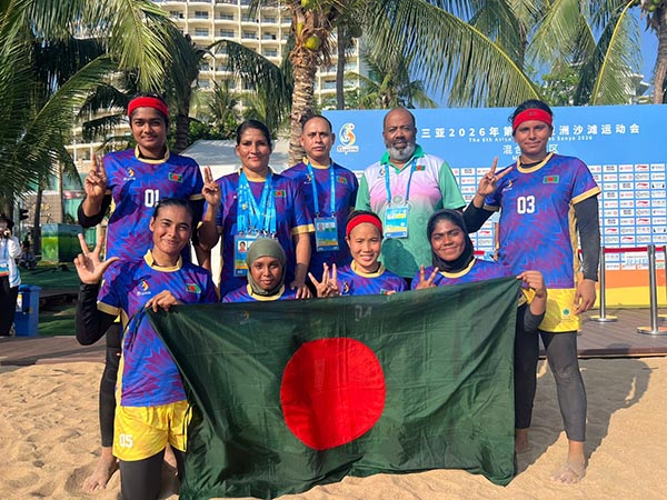 এশিয়ান বীচ গেমসে ব্রোঞ্জ জয়ী নারী কাবাডি দলকে ক্রীড়া প্রতিমন্ত্রীর অভিনন্দন