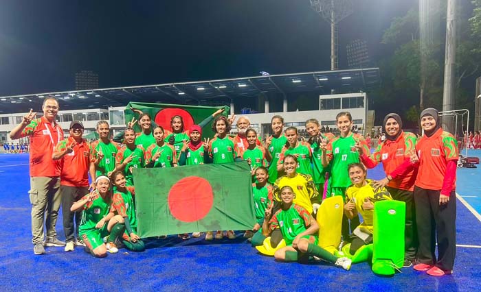 নারী হকি দলের ঐতিহাসিক জয়ে ক্রীড়া প্রতিমন্ত্রীর অভিনন্দন