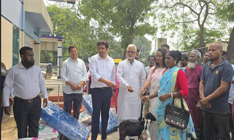 ক্ষুদ্র নৃ-গোষ্ঠীর মাঝে ছাগল বিতরণ মো.মনজুরুল ইসলাম এমপি’র 