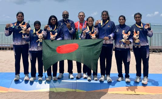 এশিয়ান বীচ গেমসে বাংলাদেশের প্রথম পদক গ্রহণ