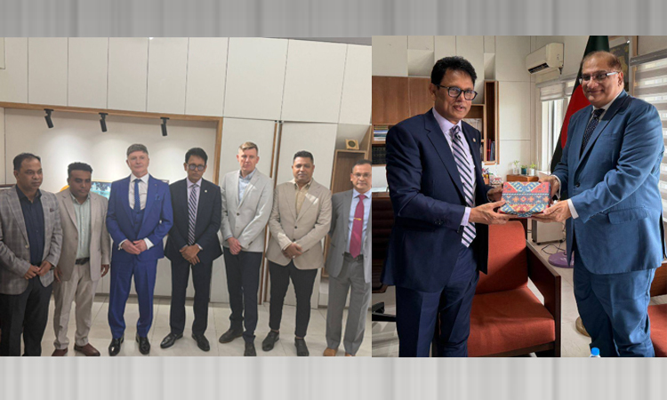 শিক্ষামন্ত্রীর সঙ্গে পাকিস্তান রাষ্ট্রদূত ও ব্রিটিশ প্রতিনিধিদলের সৌজন্য সাক্ষাৎ