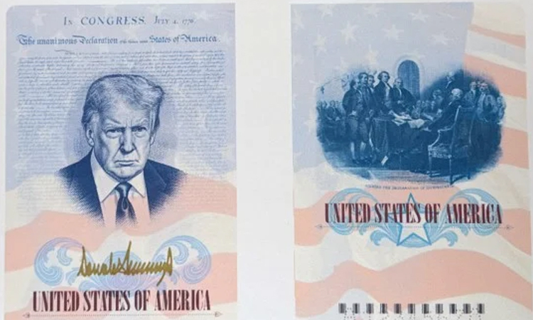 মার্কিন পাসপোর্টে যুক্ত হচ্ছে ট্রাম্পের ছবি