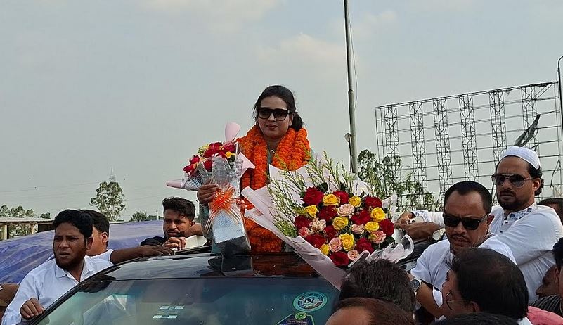 শেরপুরে দলীয় নেতা-কর্মীর ভালোবাসায় সিক্ত হলেন এমপি প্রিয়াঙ্কা