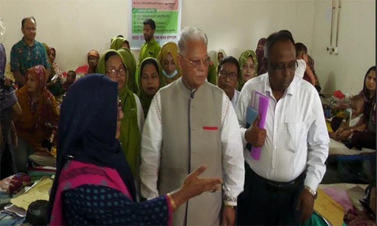 পটুয়াখালী সদর হাসপাতাল পরিদর্শনে আলতাফ হোসেন চৌধুরী এমপি