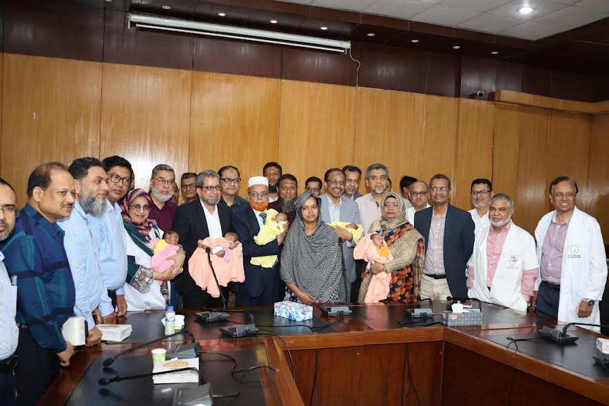 বিএমইউ এনআইসিইউর বিরল সাফল্যে বাড়ি ফিরলো পাঁচ প্রিম্যাচিউর নবজাতক 