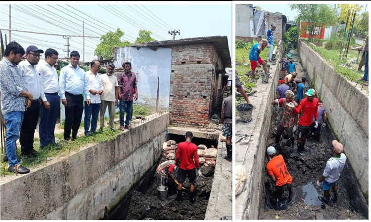 রাজশাহী মহানগরীর ড্রেন পরিষ্কার কার্যক্রমের উদ্বোধন 