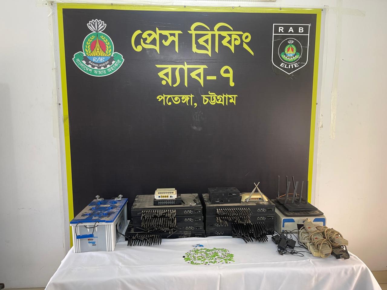 চট্টগ্রামে র‌্যাবের অভিযানে অবৈধ ভিওআইপি সরঞ্জাম উদ্ধার 
