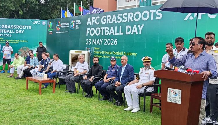 যশোরে ‘এএফসি গ্রাসরুট ফুটবল ডে’ উদযাপন, ক্ষুদে ফুটবলারের মিলনমেলা