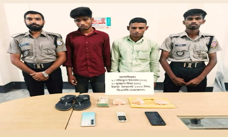 নেত্রকোণায় ইয়াবাসহ দুইজন আটক