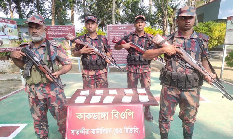সাতক্ষীরা সীমান্তে ভারতীয় মালামাল জব্দ করেছে বিজিবি 