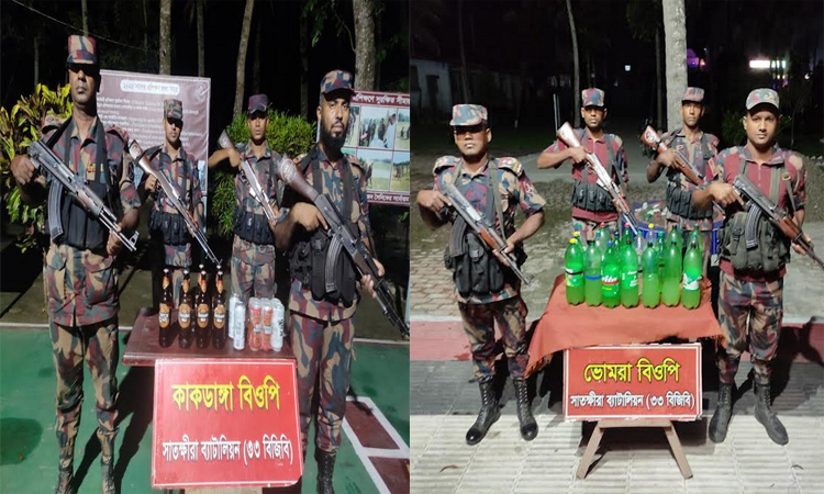 সাতক্ষীরা সীমান্তে বিপুল পরিমাণ ভারতীয় মালামাল জব্দ