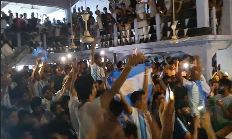 চাঁদপুরে আর্জেন্টিনা সমর্থকদের ছিল বাঁধভাঙা উচ্ছ্বাস