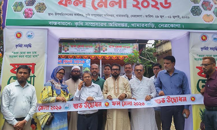 নেত্রকোণায় তিনদিনব্যাপী ফল মেলা শুরু