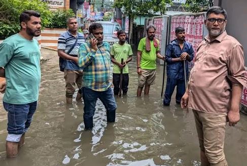 মসিকে’র সাময়িক জলাবদ্ধতা নিস্কাশনে তৎপর প্রশাসক