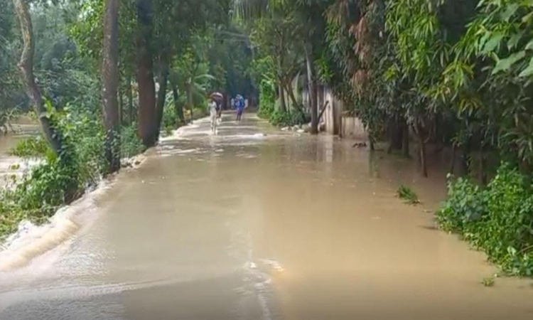 হবিগঞ্জে খোয়াই নদীর বাঁধ ভেঙে অন্তত ১০ গ্রাম প্লাবিত
